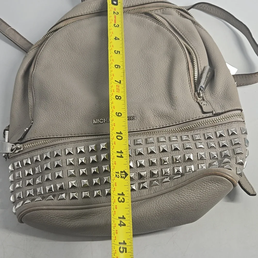 Michael Kors Gray Studded Backpack